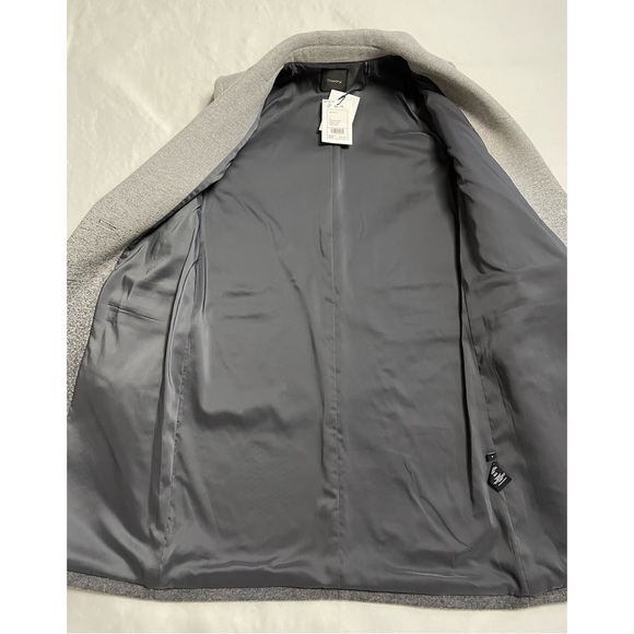 NWT New $645 Theory Mid Grey Multi Calden Wool Coat Size S - Picture 6 of 11